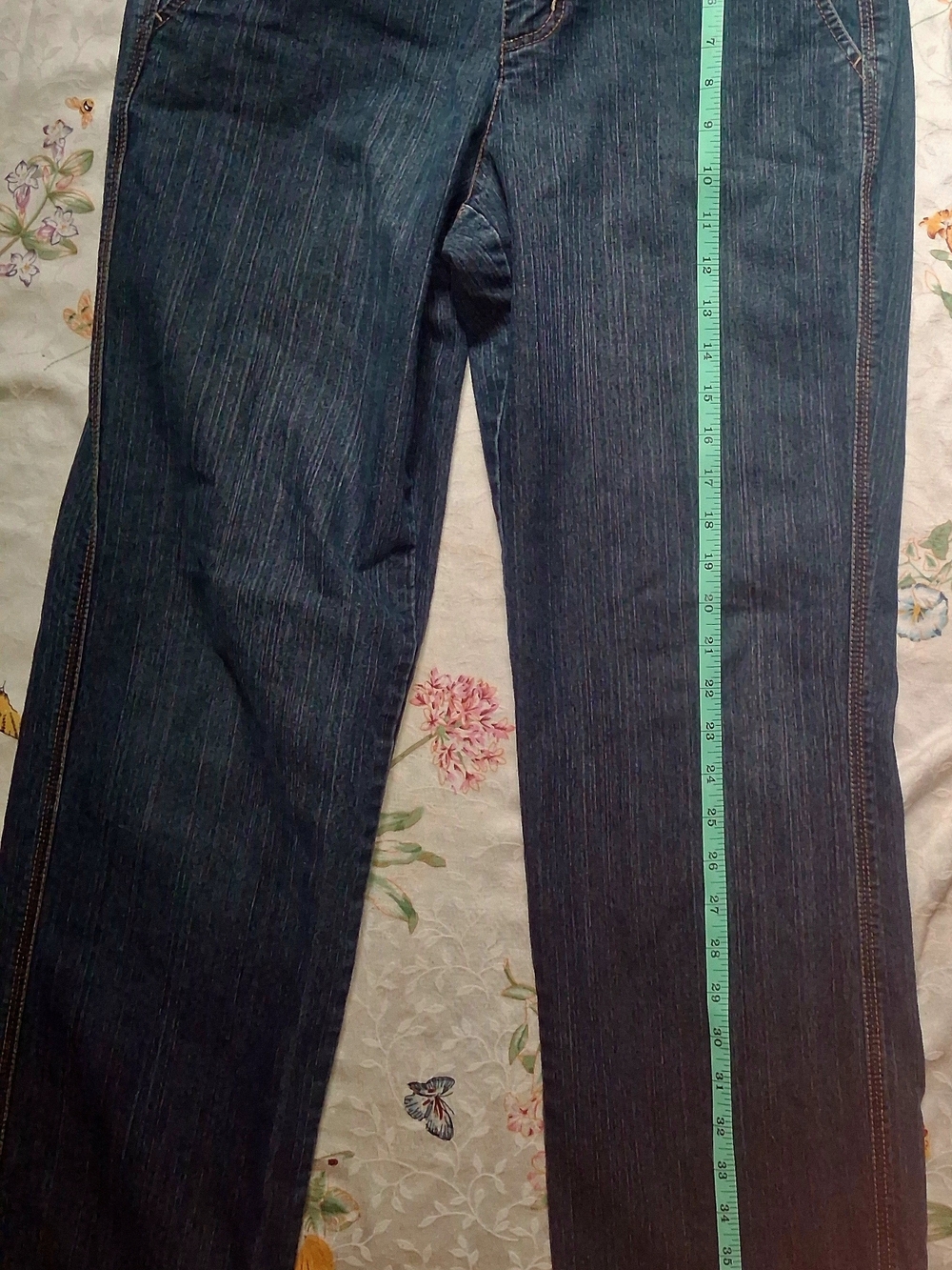 High-Rise Dark Blue Wide-Leg Jeans for Women - Picture 5 of 7